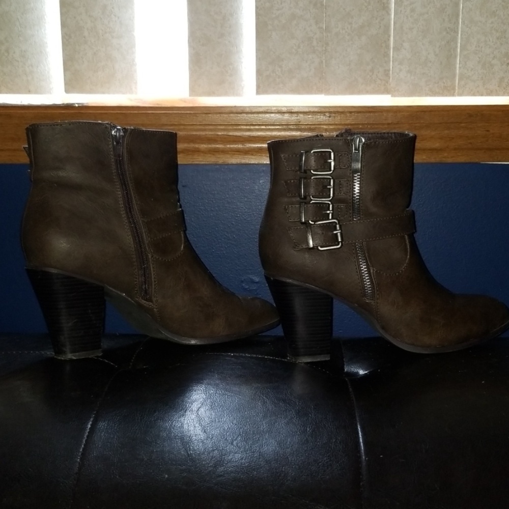 JustFab brown booties